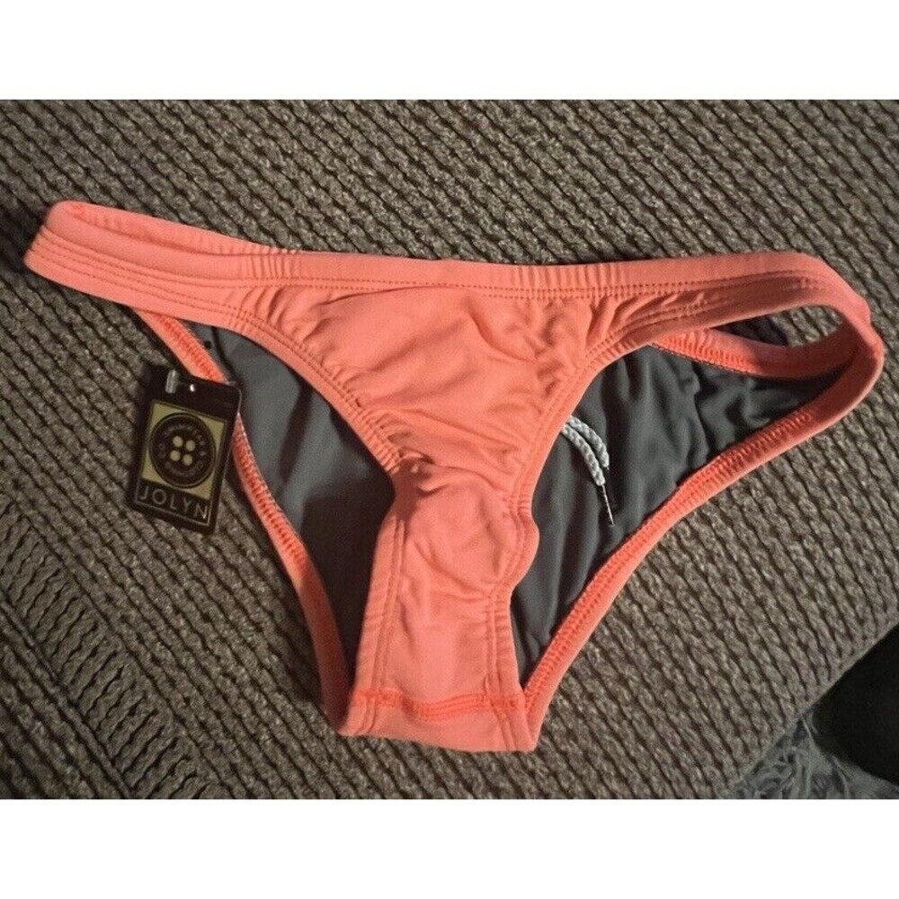 Jolyn Bikini Swim Bottom Europe Style Pink (Papaya)‎ Small New With Tags